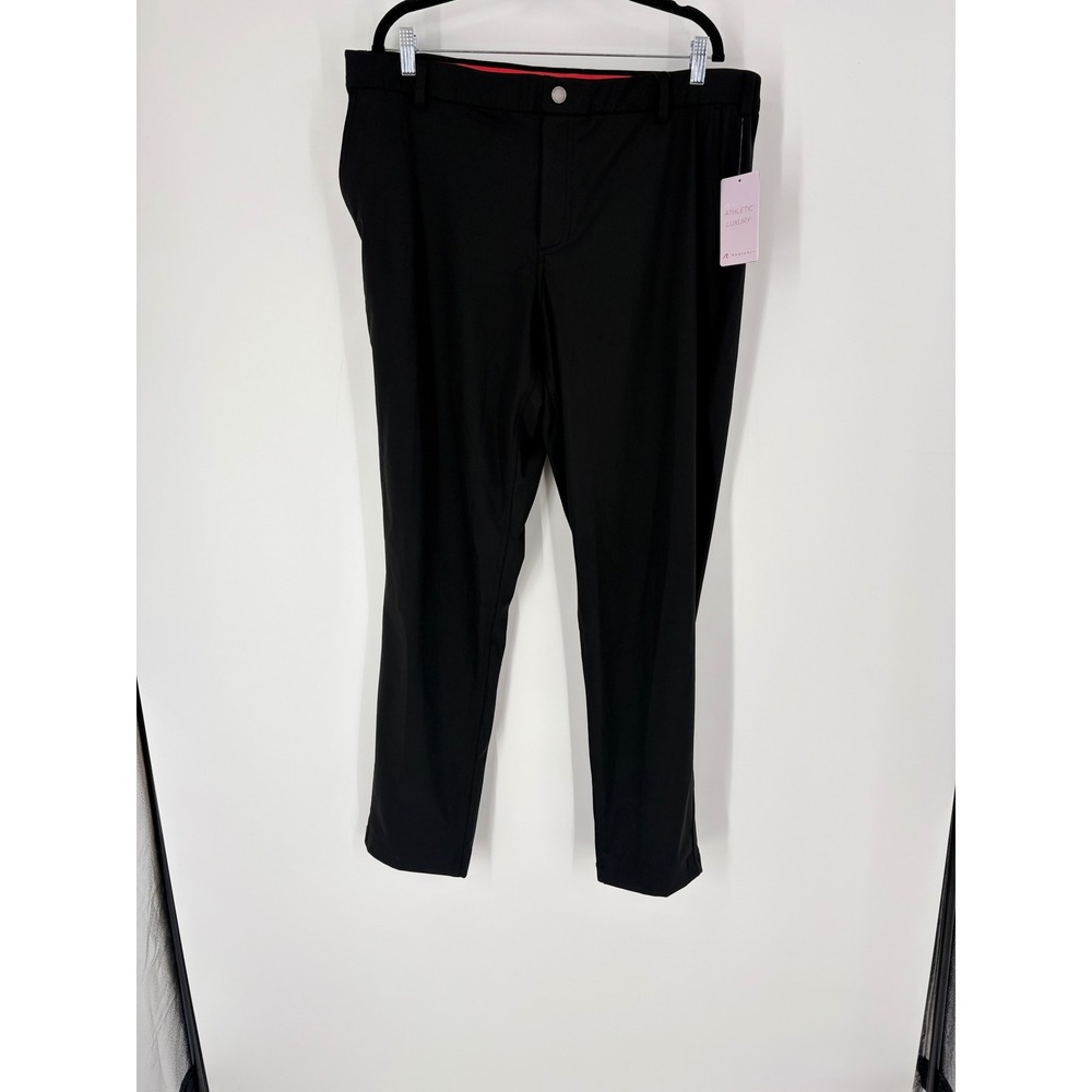Redvanly Bradley Trouser 32 Tuxedo Black XXL 8-Way Stretch Golf Pants R2370 NEW